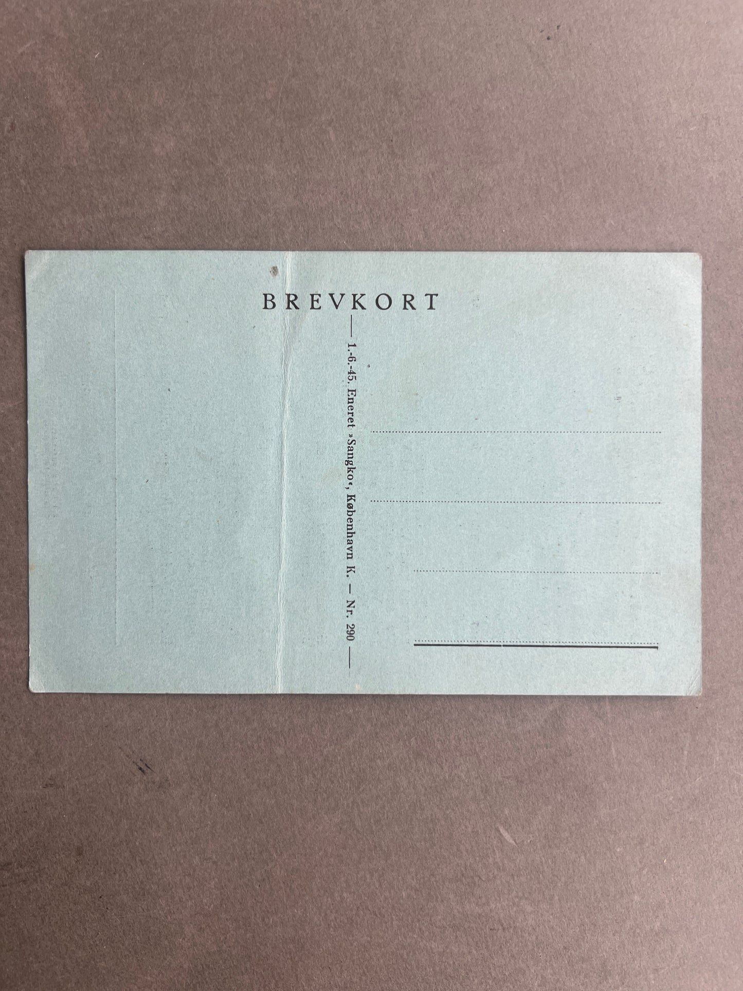 WW2 Dansk Postkort med "Danmarks Frihedssang". Original.