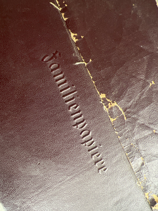 WW2 Tysk "Familienpapiere" Omslag. Til Kennkarte, Medlemsbøger mv. Original.