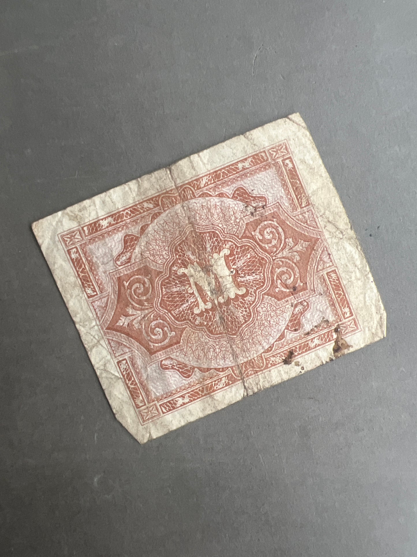 WW2 Tysk Pengeseddel. Lavet af de allierede til brug i erobrede områder. Ses ikke tit. Original.