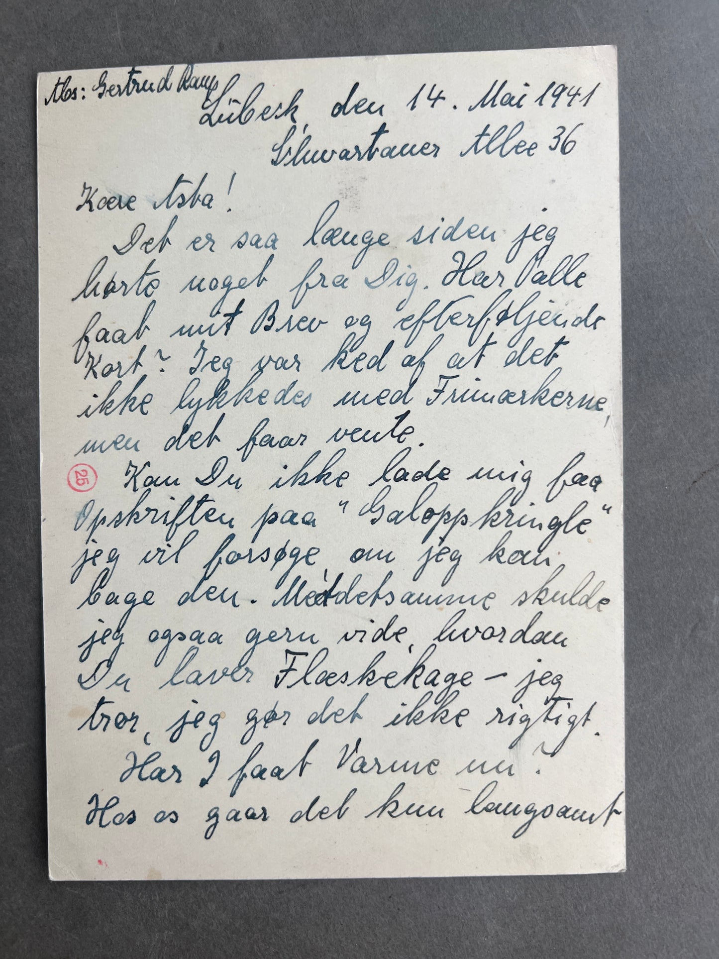 WW2 Tysk Postkort. Original.