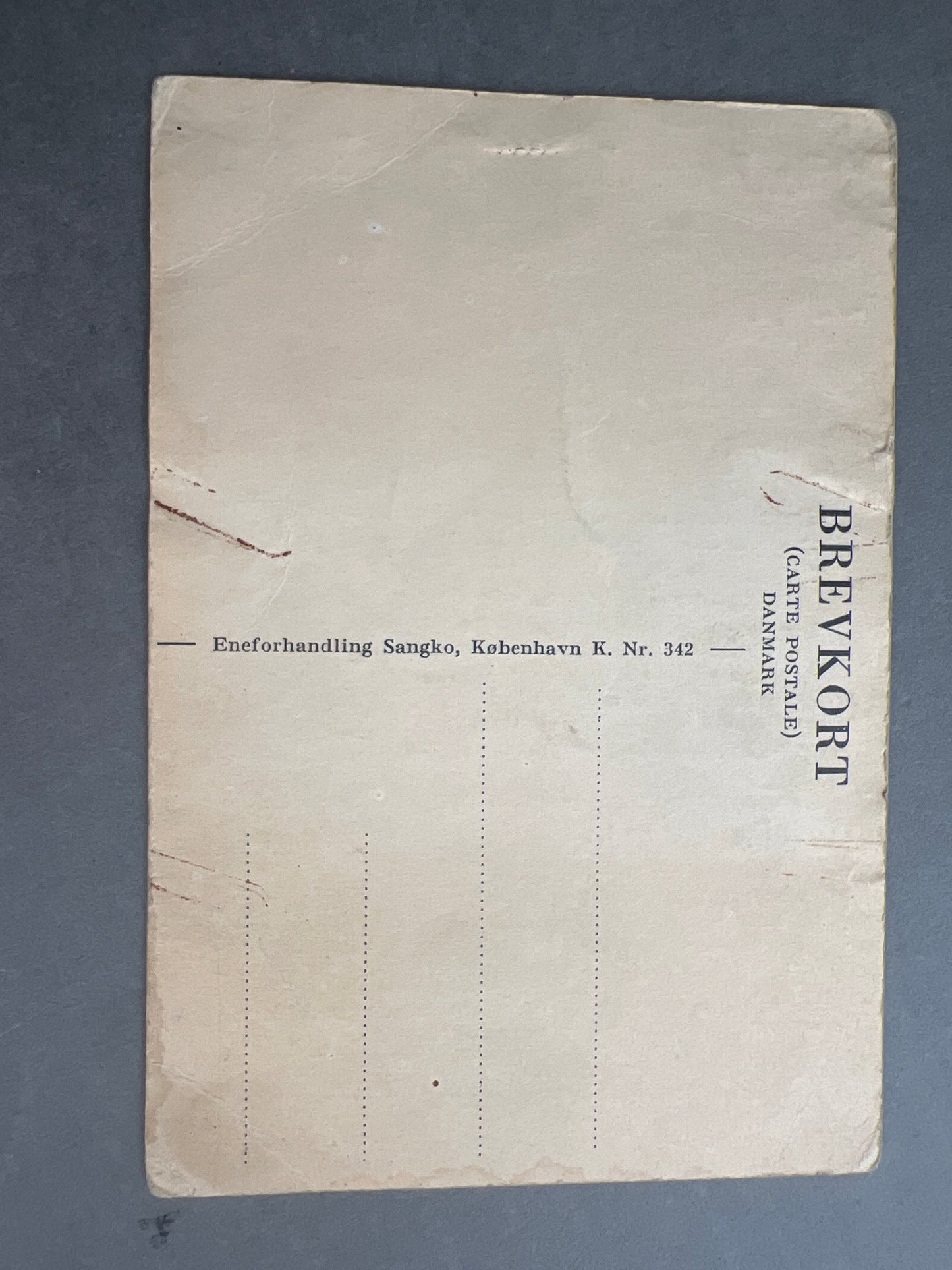 WW2 Dansk Postkort med "Brigademarchen" for den Danske Brigade i Sverige. Original.