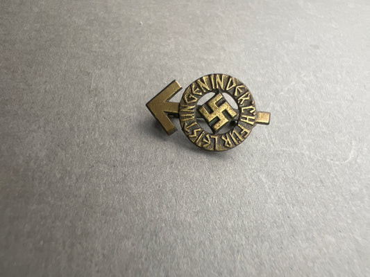 WW2 Tysk "HJ-Leistungsabzeichen" i Bronze. Miniature. Fremstiller RZM M1/101. Original.