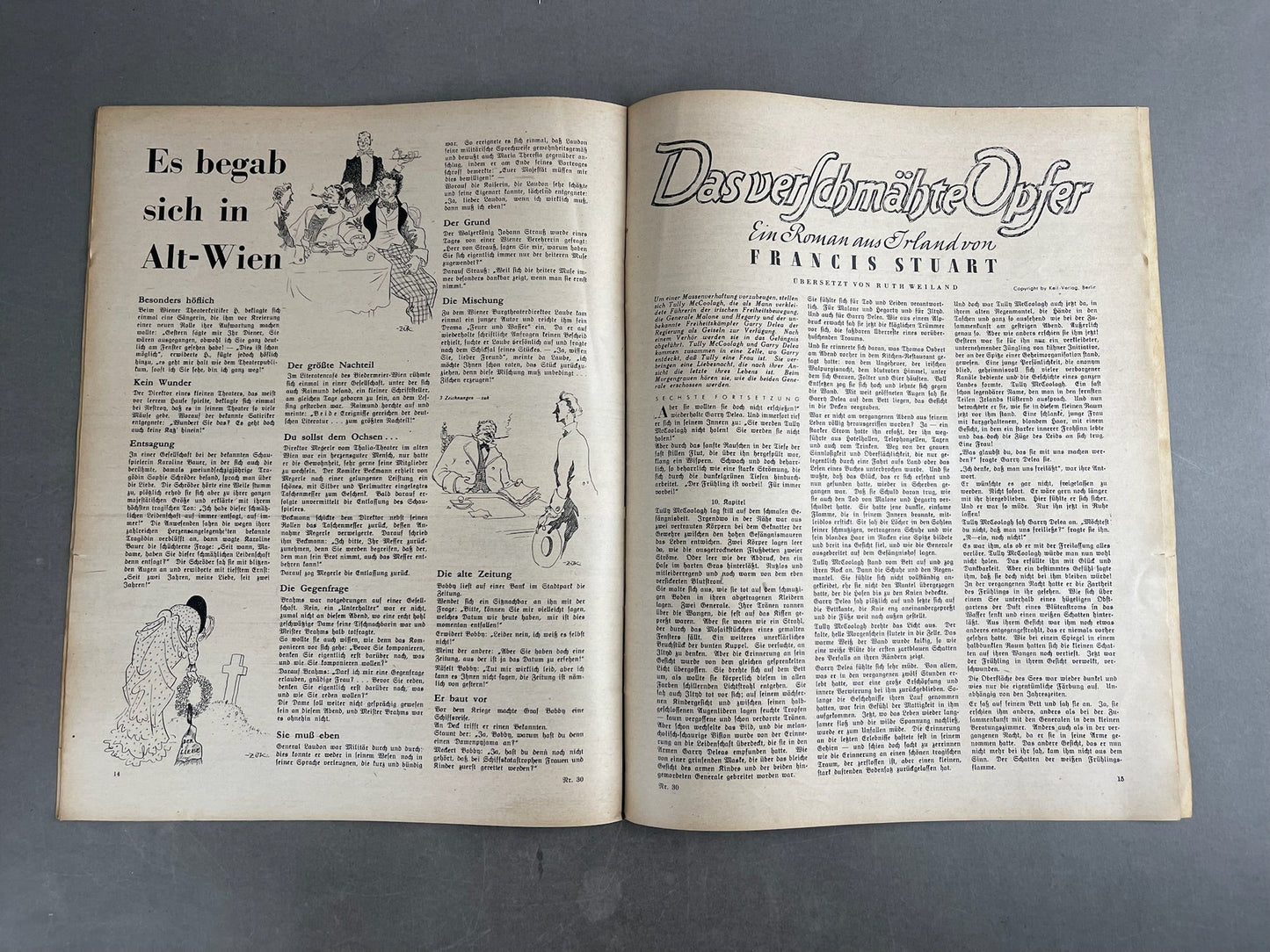 WW2 Tysk "Die Woche" Blad. Original.