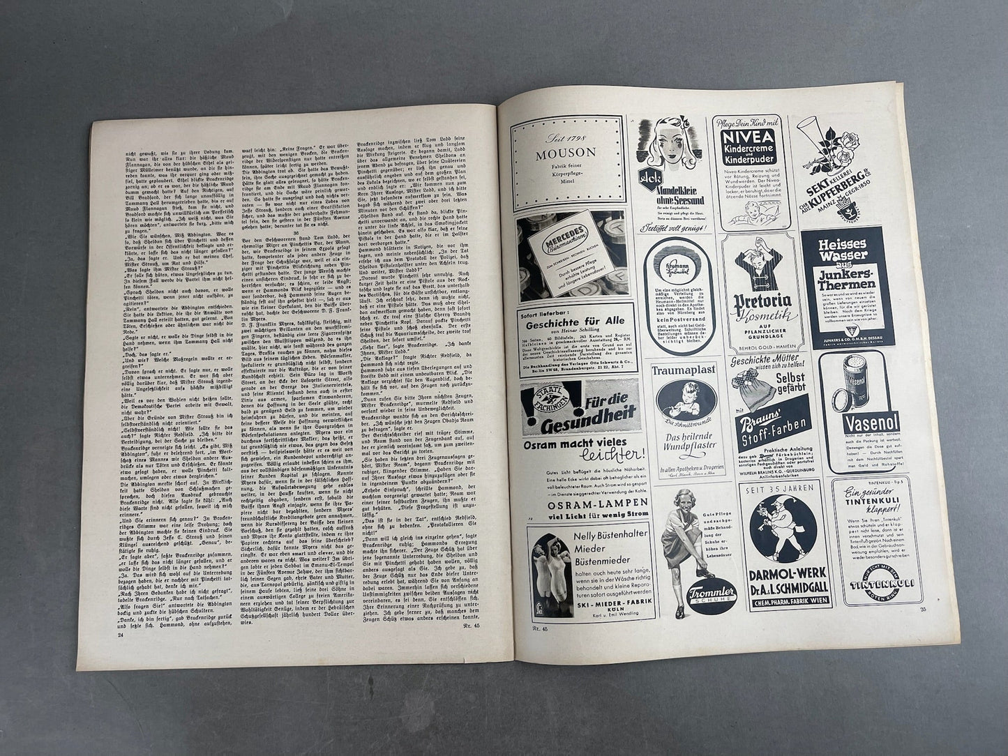 WW2 Tysk "Die Woche" Blad. Original.
