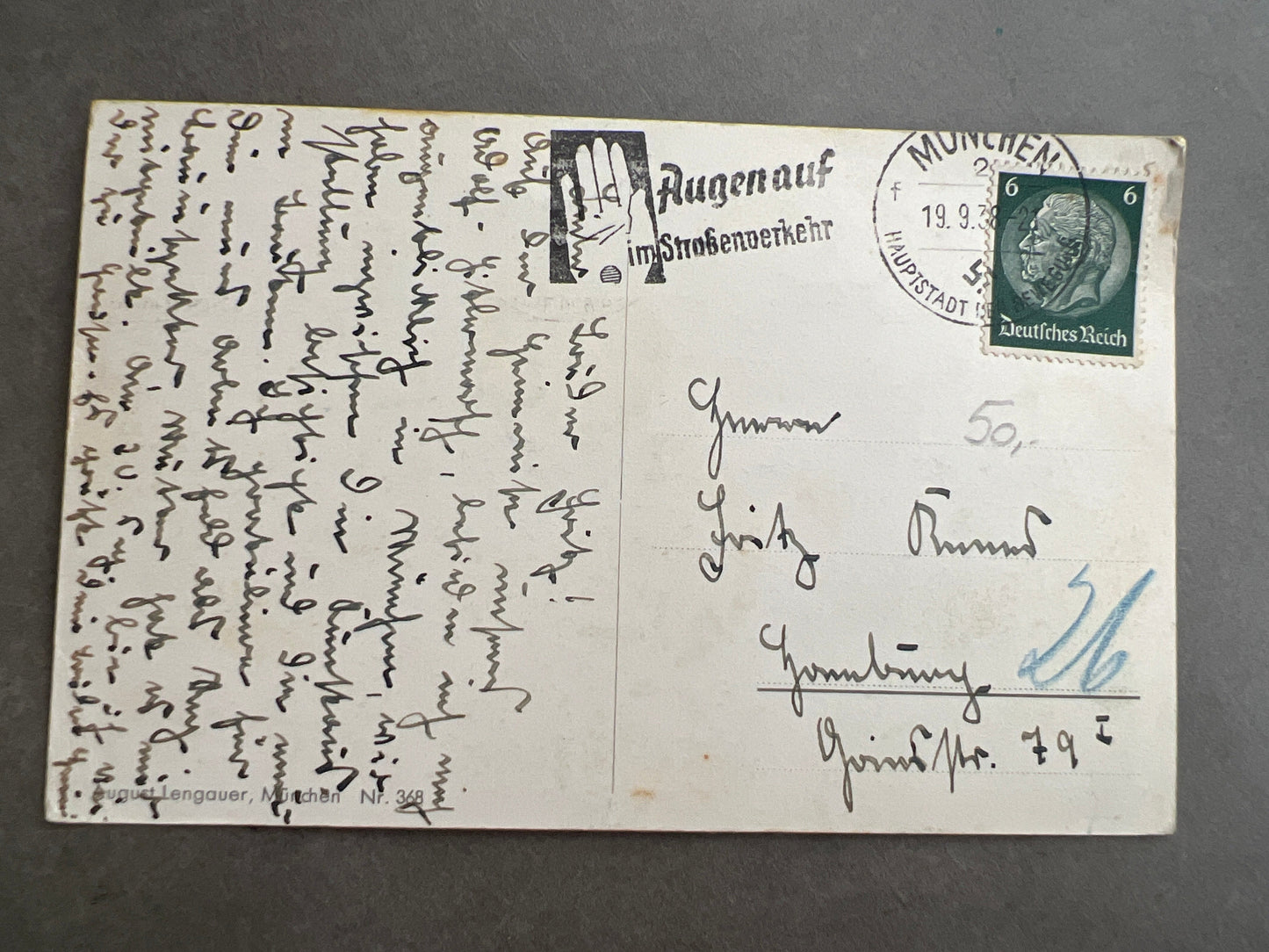 WW2 Tysk NSDAP Postkort. Original.