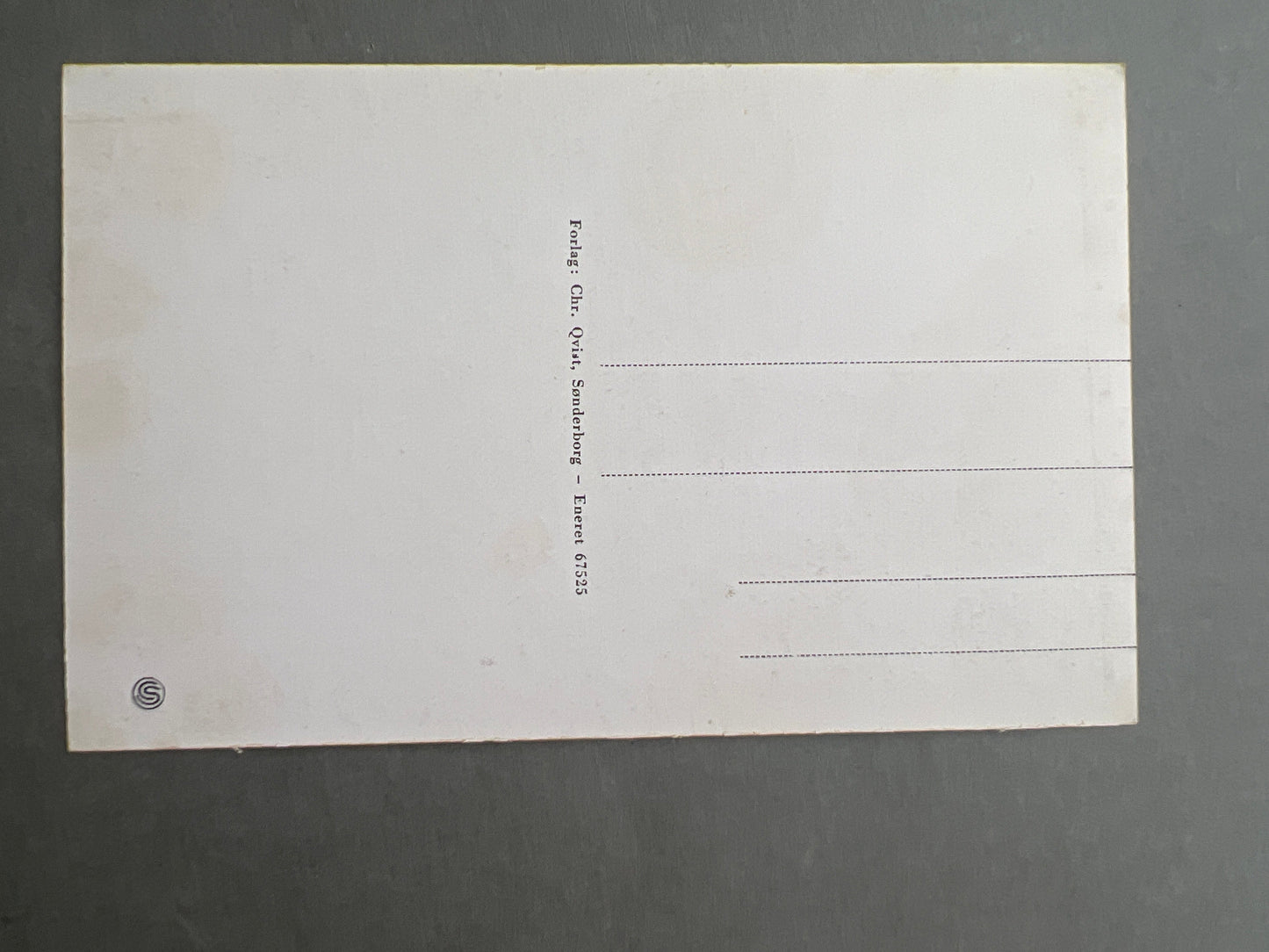 Ældre Dansk Postkort. "Dybbøl Mølle efter Stormen" motiv. Original.