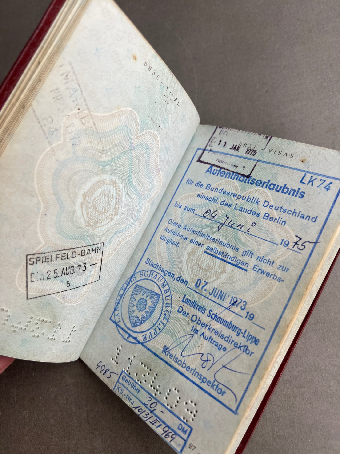 Østtysk DDR Jugoslavisk Pas. Original.