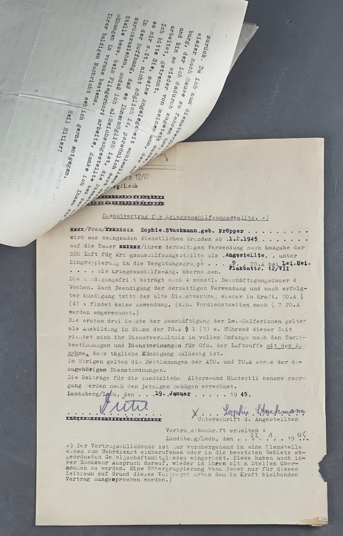WW2 Tysk Interessant Lot fra samme person. Arbejdede for USA på en Fliegerhorst i 1945. Original.