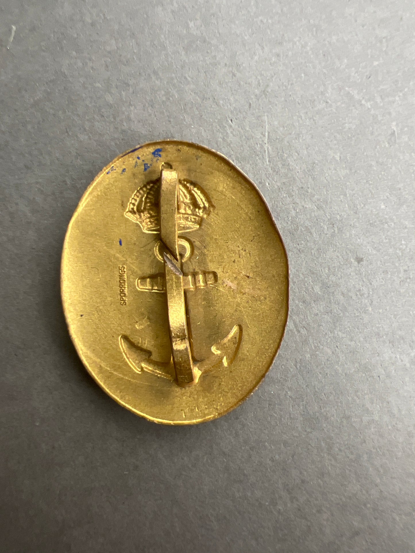 WW1/WW2 Svensk M1878 Marine mærke. Original.