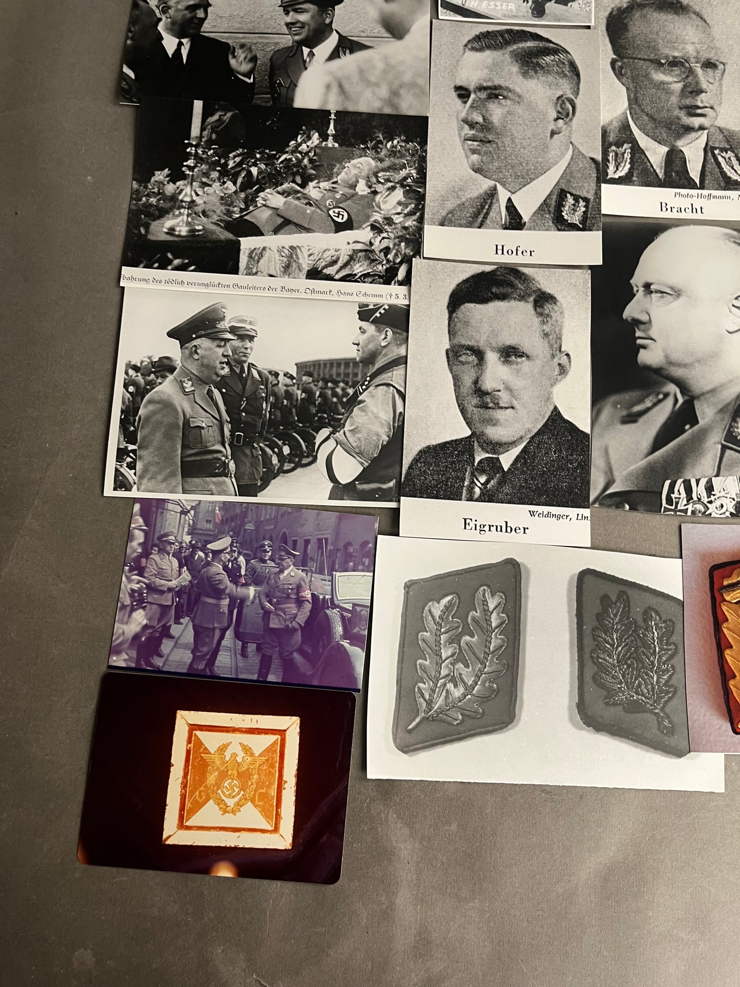WW2 Tysk Blandet Lot af Genoptryk og nyere fotografier.