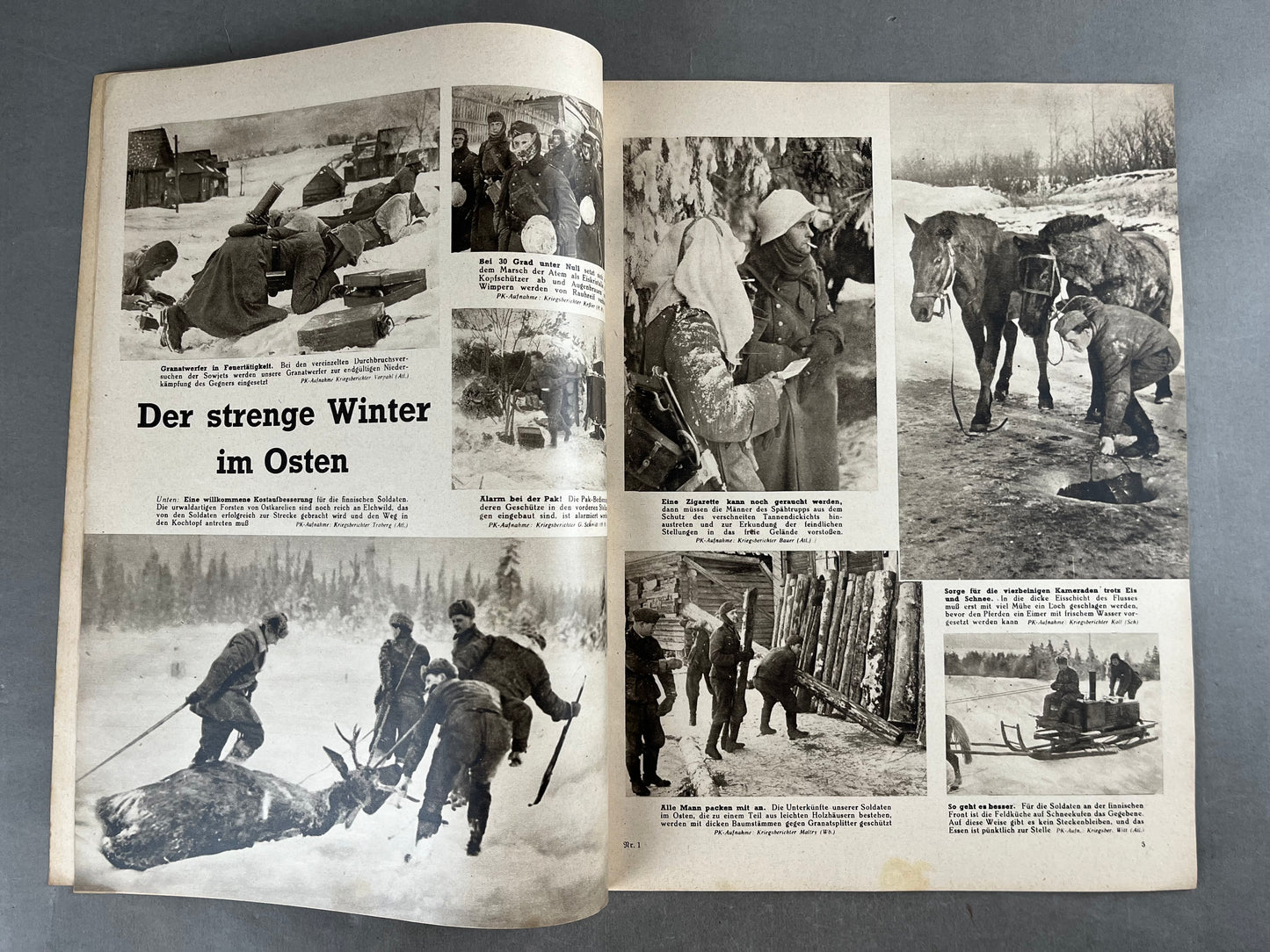 WW2 Tysk "Die Woche" Blad. Original.