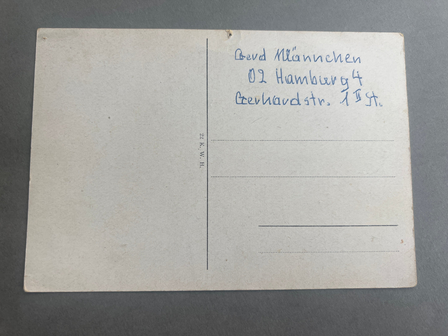 WW1 Tysk Postkort. Original.