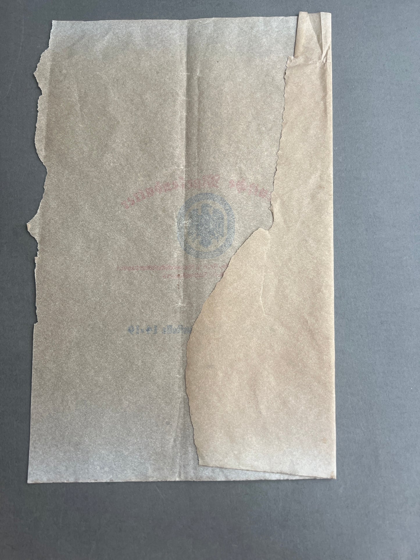 WW2 Tysk "Markenbutter" Papirspose. God til display. Original.