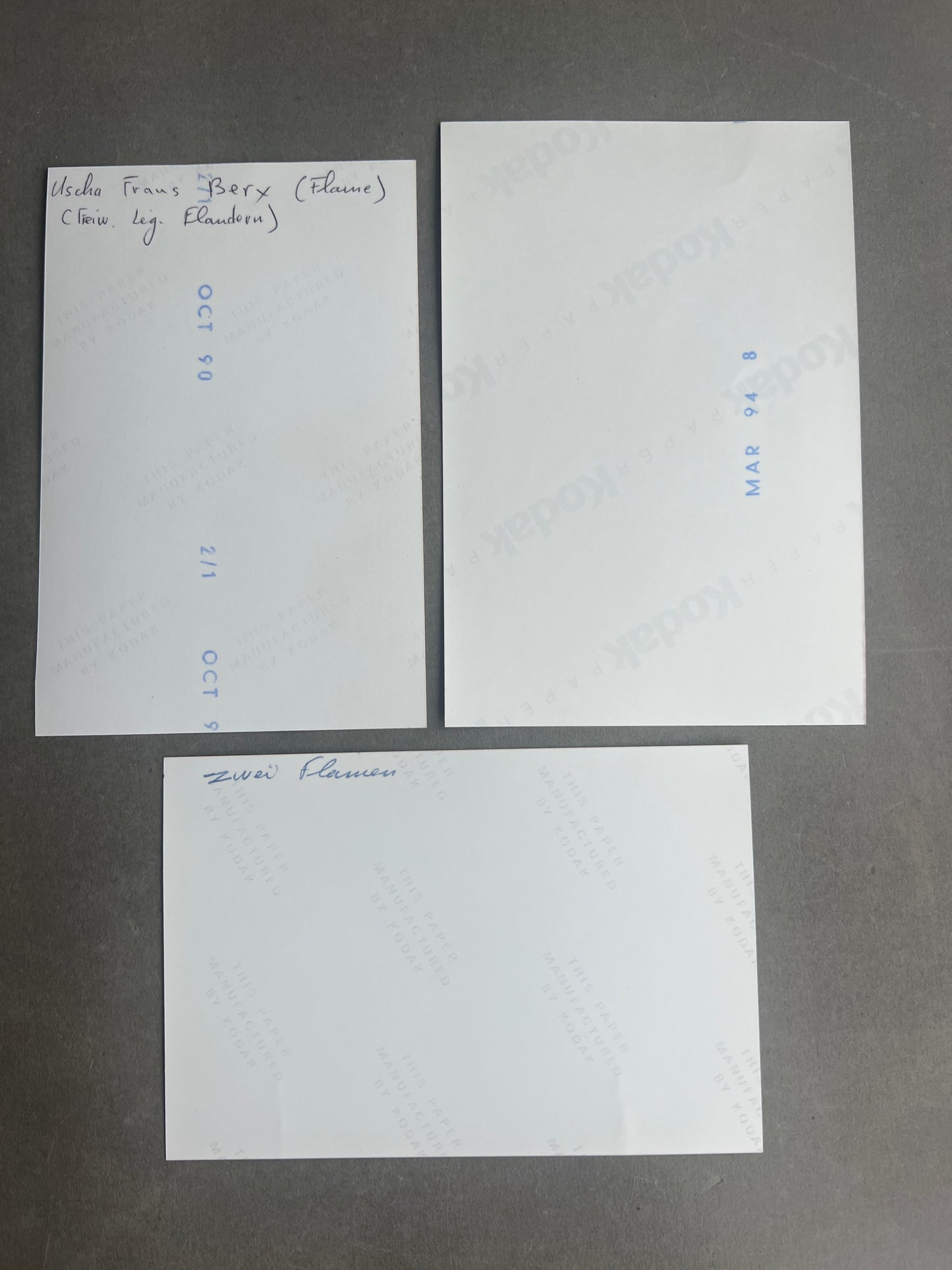 WW2 Tysk Waffen-SS Frivillige fra Belgien/Flandern. Ridderkors modtagere. Navne bagpå. Genoptryk.