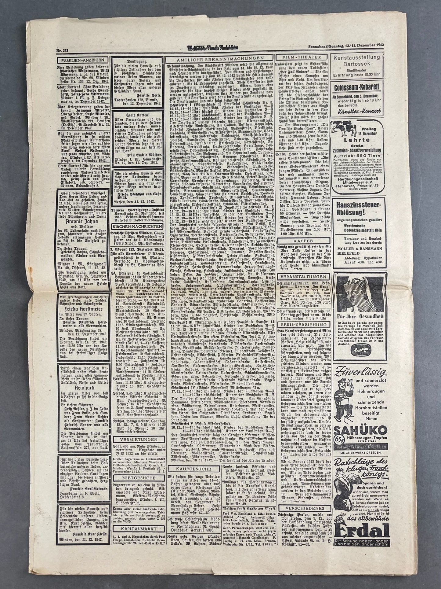 WW2 Tysk NSDAP Avis. Original.