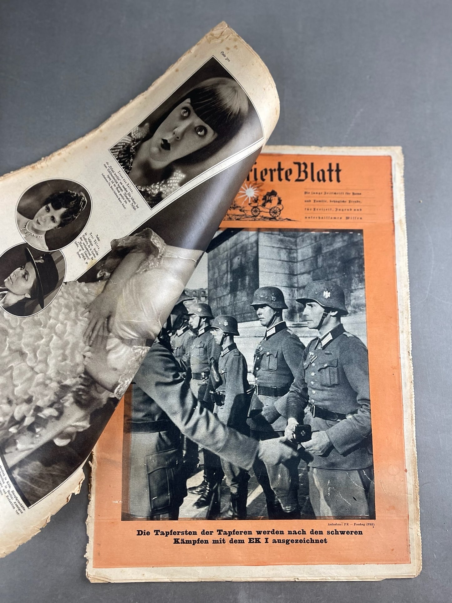 WW2 Tysk Reichswehr/Wehrmacht Blad. Stor! A3 Størrelse. Original.