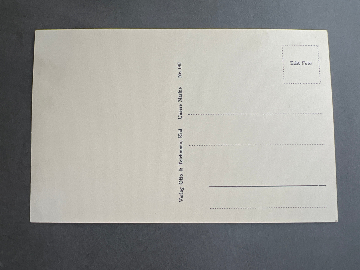 WW2 Tysk Kriegsmarine Postkort. "U-Boot Ehrenmal Kiel". Original.