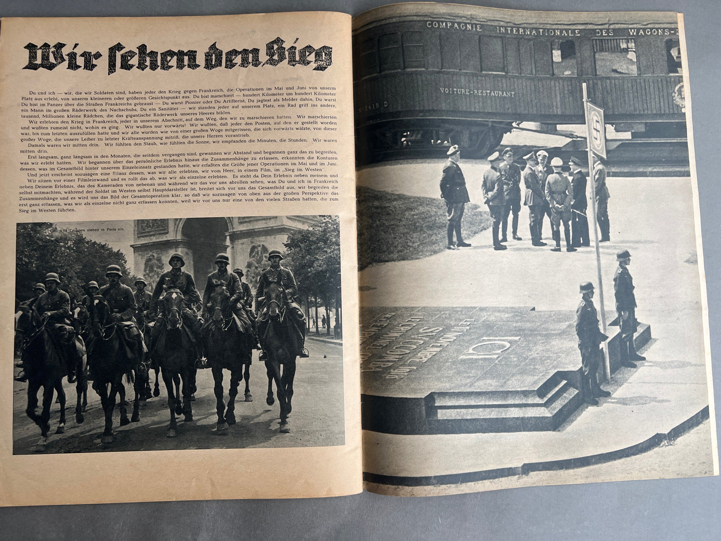 WW2 Tysk "Sieg im Westen" Blad. Stor, større end Signal Blade. Ses ikke tit. Original.