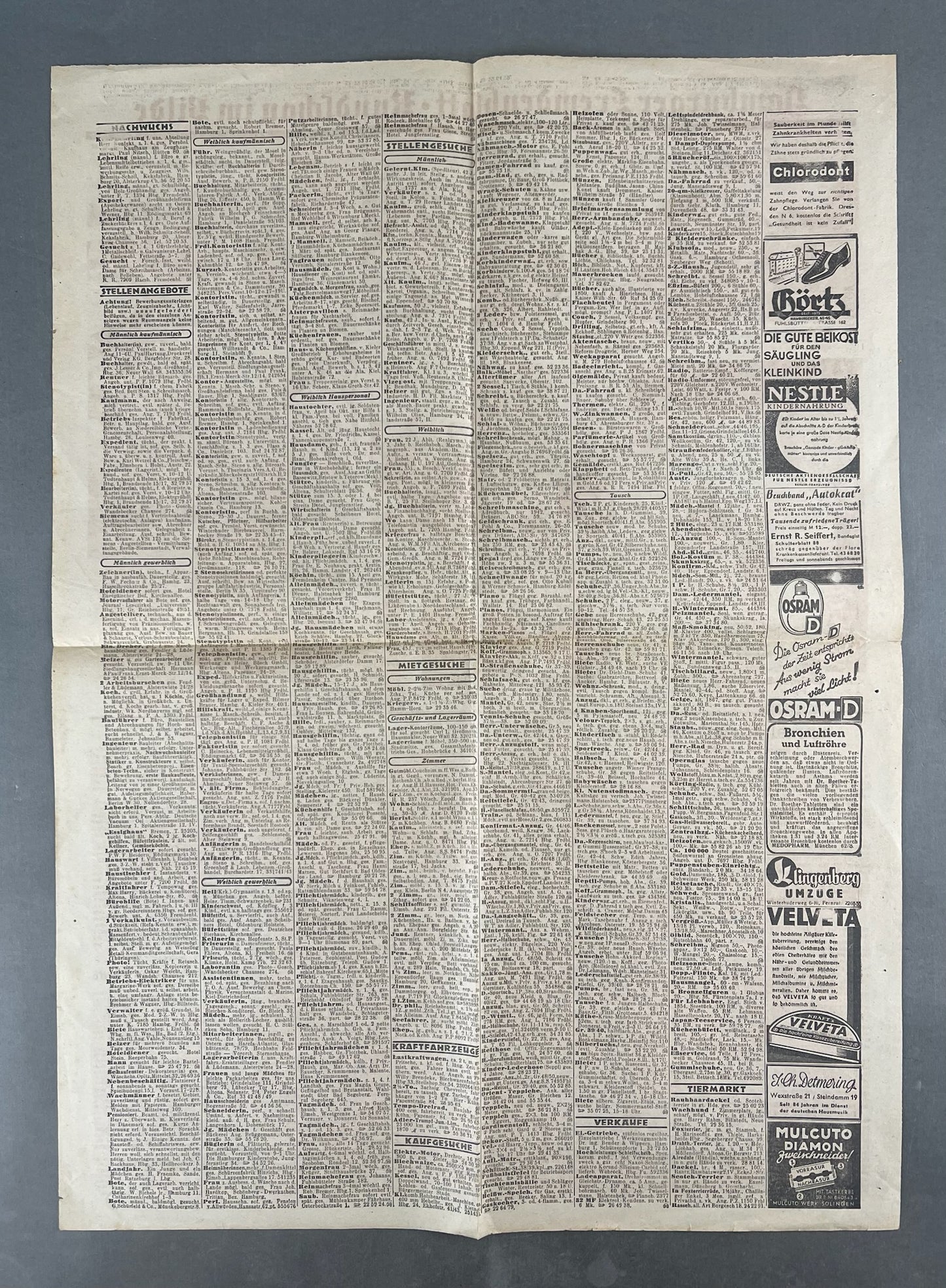 WW2 Tysk Avis/Blad. Original.