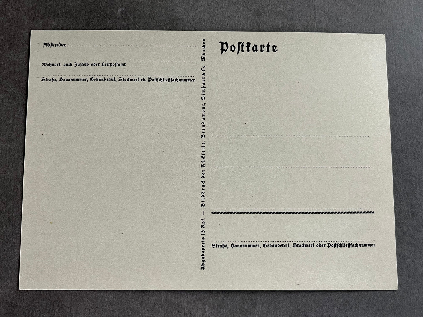 WW2 Tysk AH/NSDAP Postkort. Original.