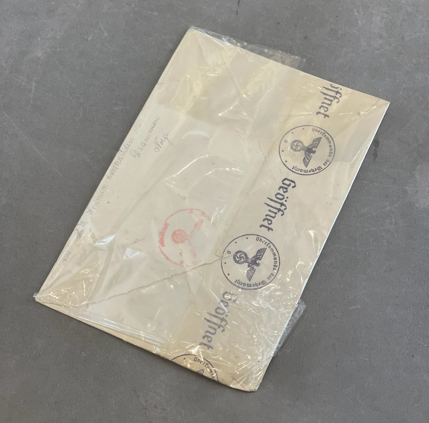 WW2 Brev sendt fra Norge til Danmark. Med censur-tjek. Original.