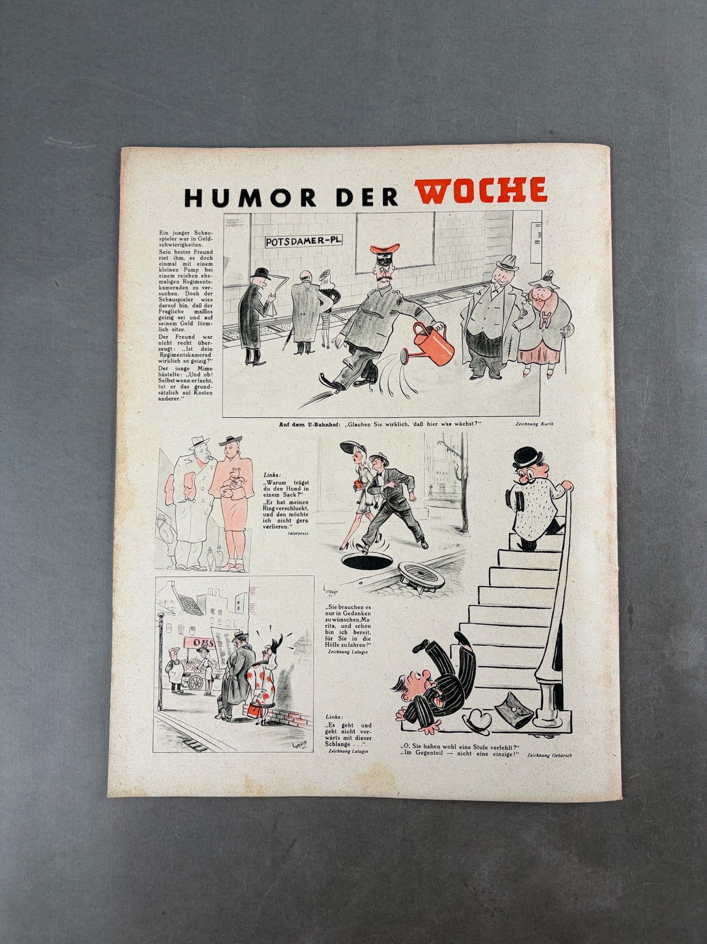 WW2 Tysk "Die Woche" Blad. Original.