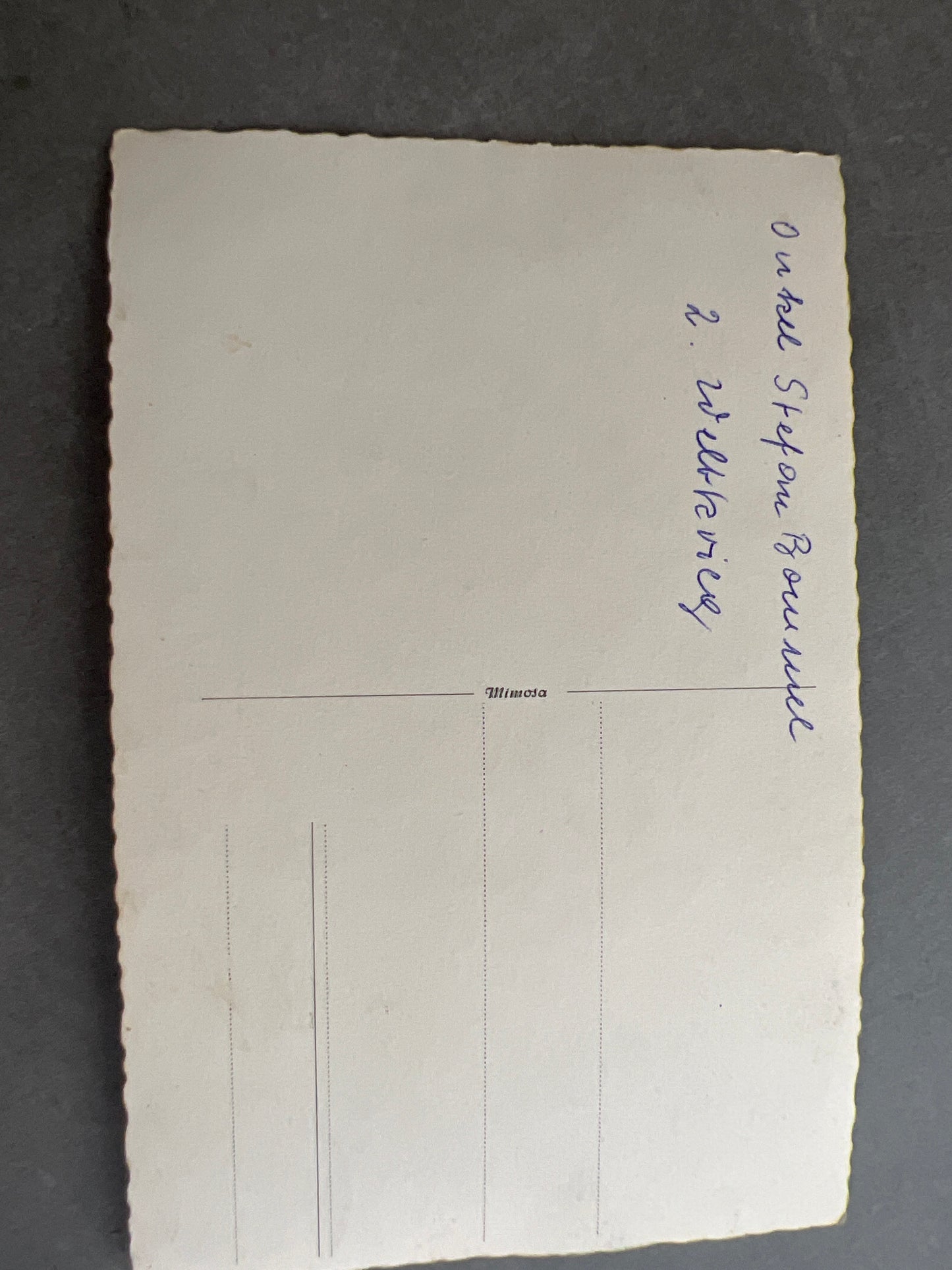 WW2 Tysk Wehrmacht Foto-Postkort. I kampuniform og skråhue med bajonet. Original.