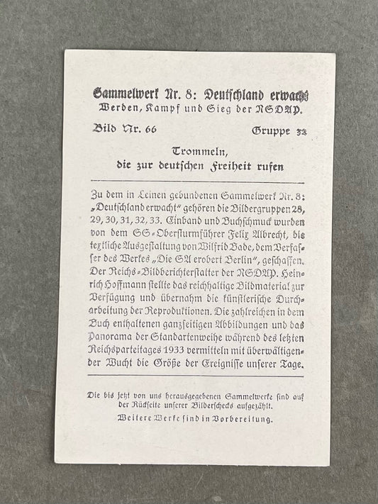 WW2 Tysk "Cigaretten Album" Billede. Godt HJ motiv. Original.