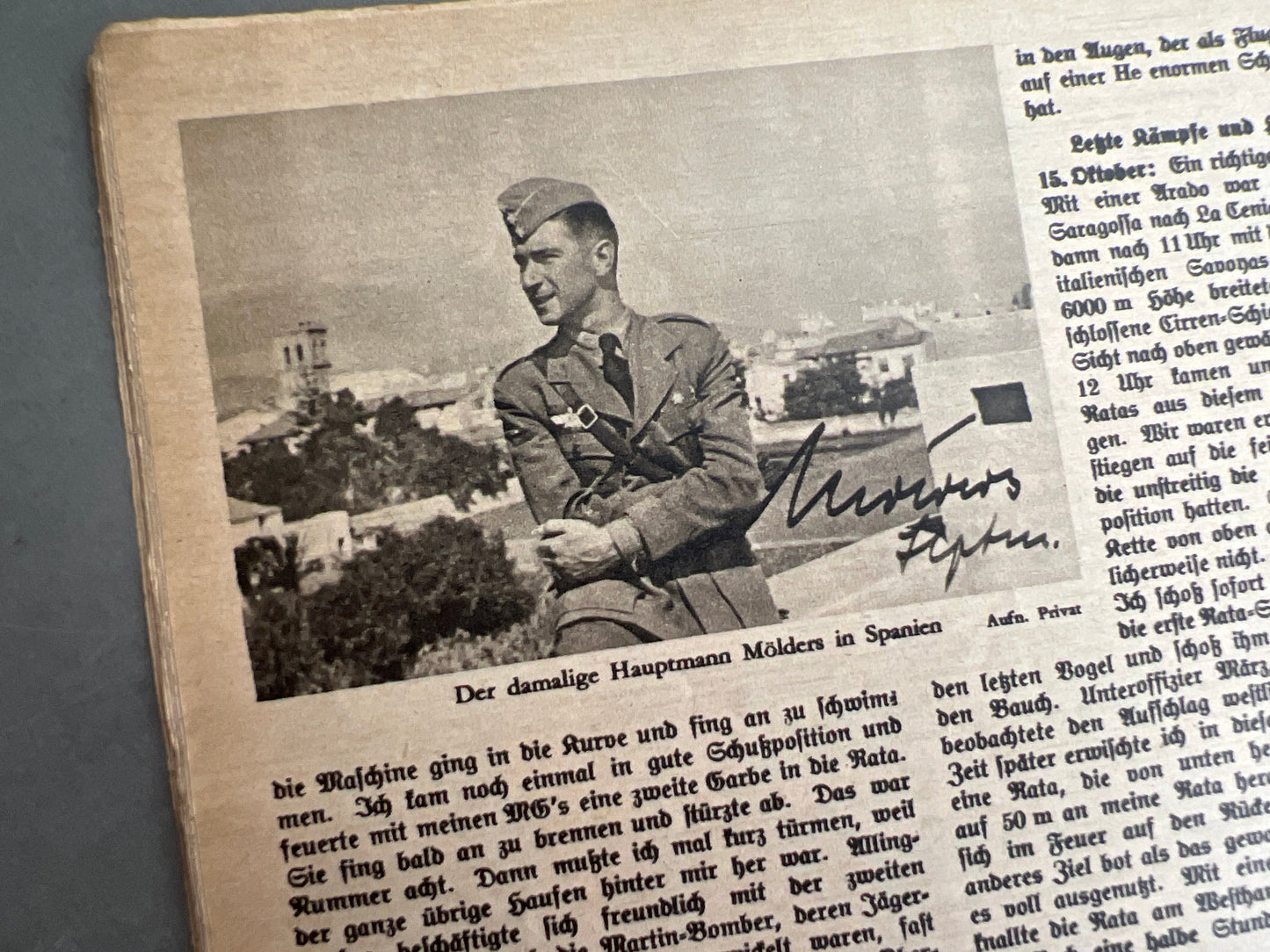 WW2 Tysk Luftwaffe "Der Adler" Blad. Original.