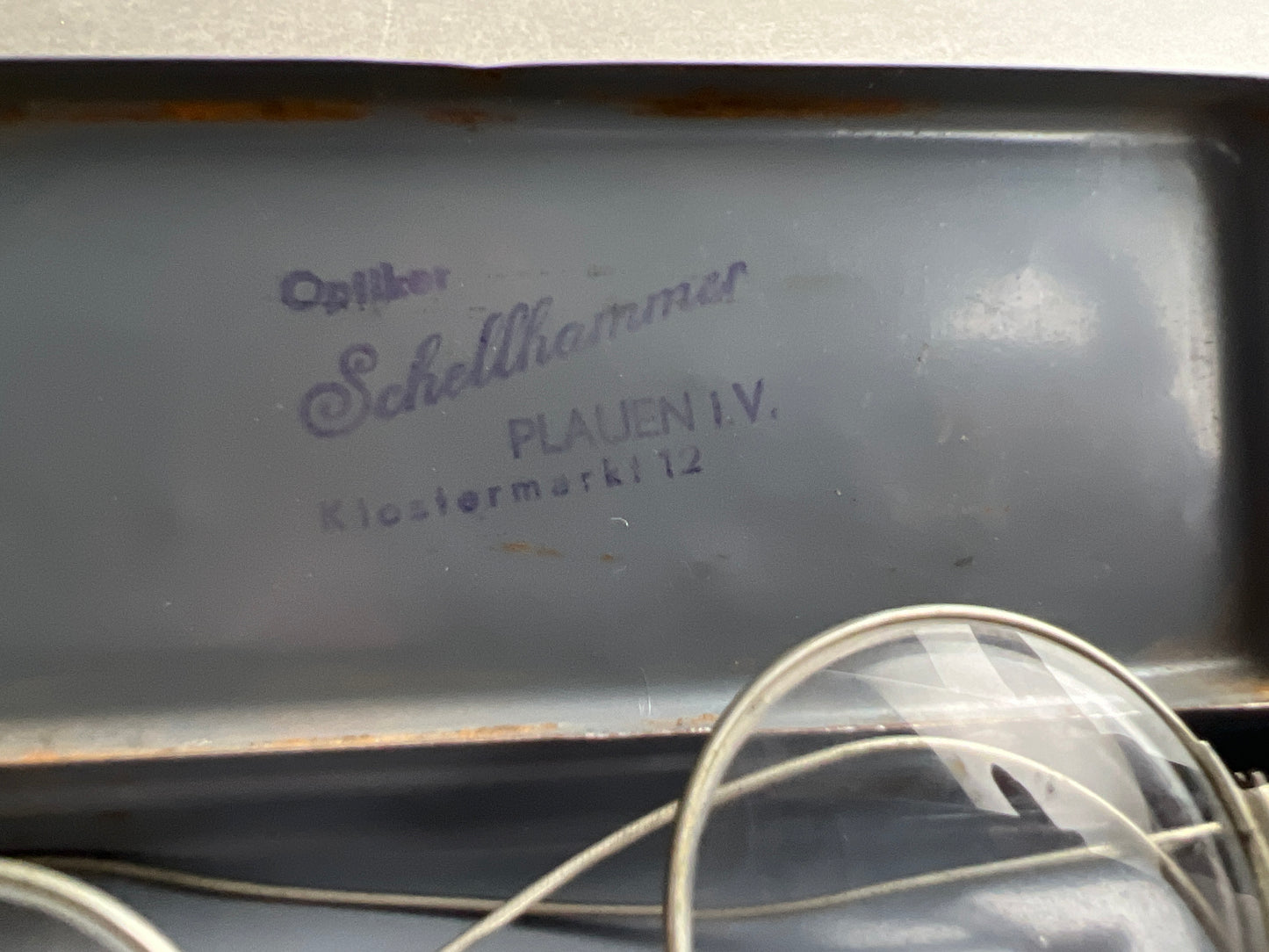 WW2 Tysk Heer "Dienst-Brille" i Æske. Med Brille og Fremstiller. Original.