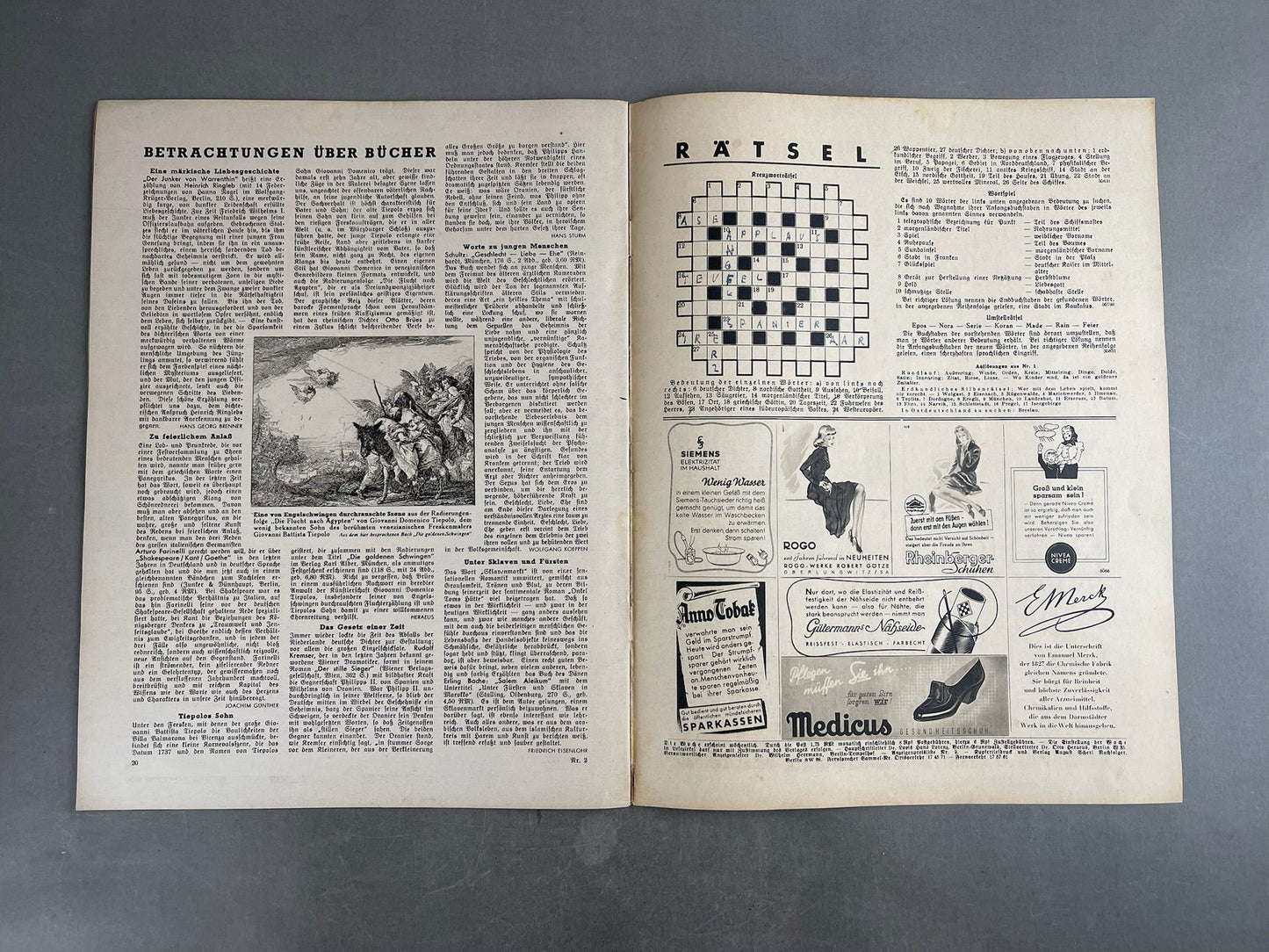 WW2 Tysk "Die Woche" Blad. Original.