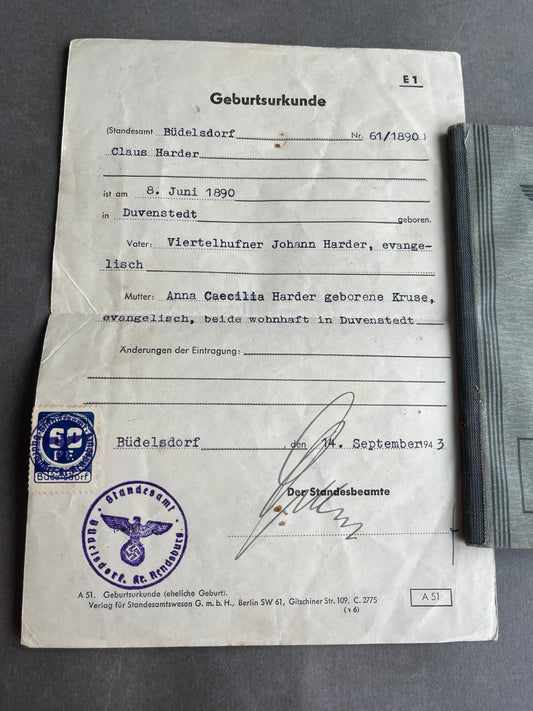 WW2 Tysk Wehrpass. Original.