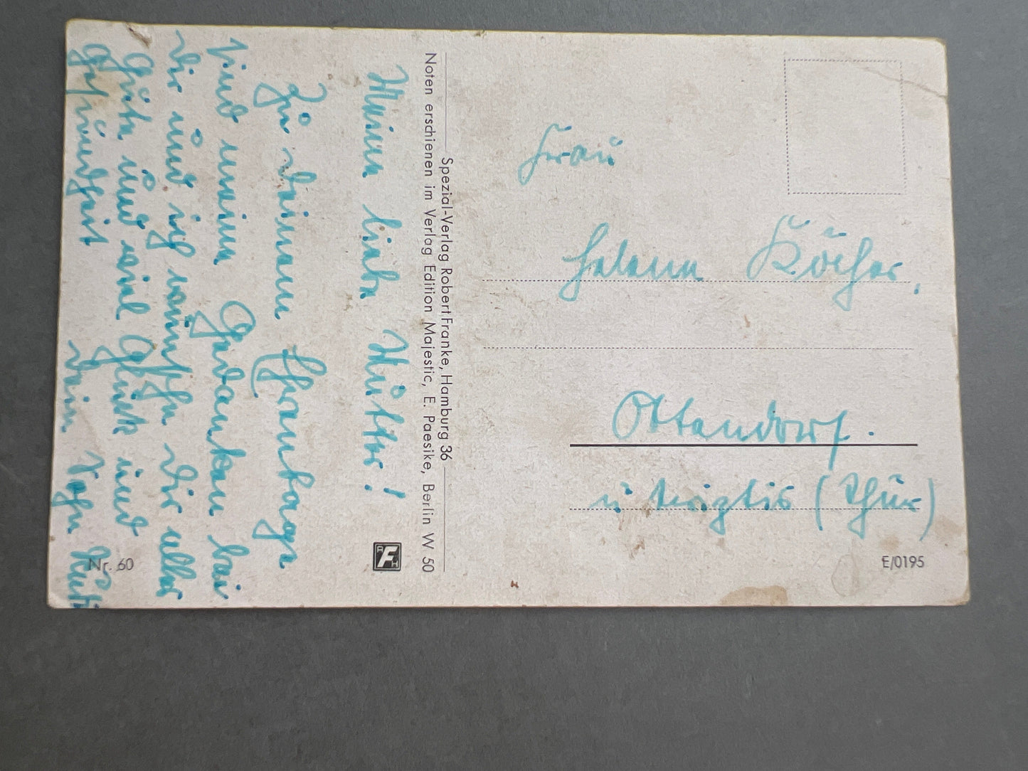 WW2 Tysk Postkort. Wehrmacht motiv. Original.