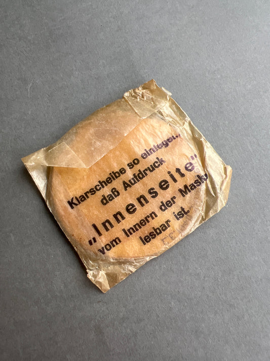 WW2 Tysk Ekstra Glas til Gasmasken. Original.