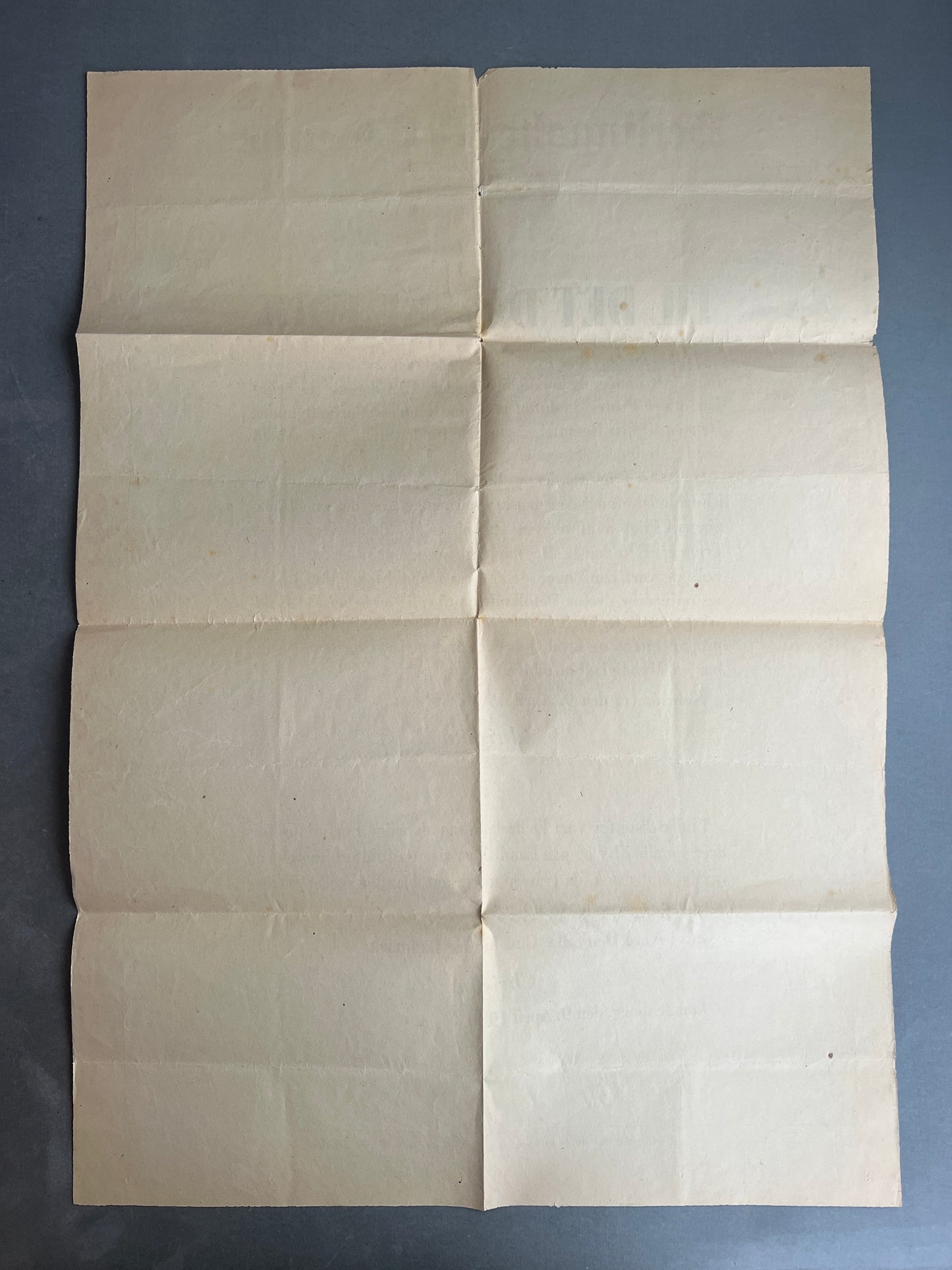 WW2 Dansk Berlingske Tidende "Spiseseddel" med kongens proklamation 9. april 1940. Original.