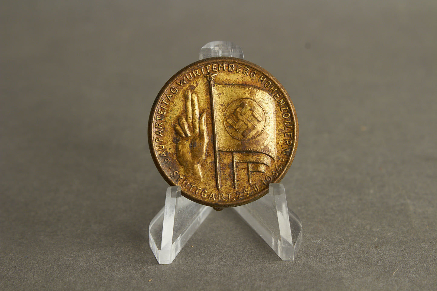 WW2 Tysk Tidlig NSDAP Tinnie fra 1934. Sjælden. Original.