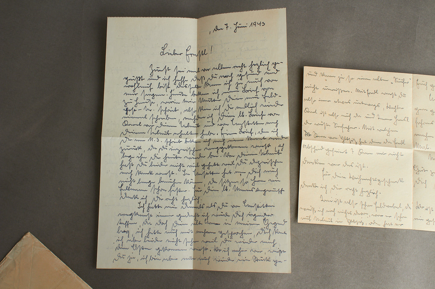 WW2 Tysk Kriegsmarine Feldpost kuvert med indhold. Godt stemplet. Original.