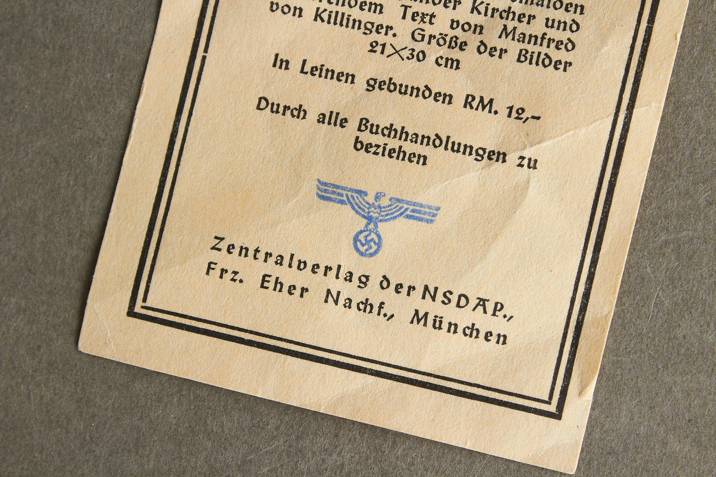 WW2 Tysk NSDAP / Kriegsmarine Seddel. Original.