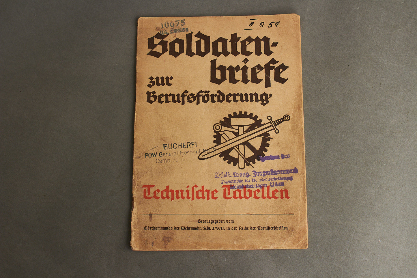 WW2 Tysk Wehrmacht Hæfte/Blad "Soldatenbriefe". Godt stemplet. Original.