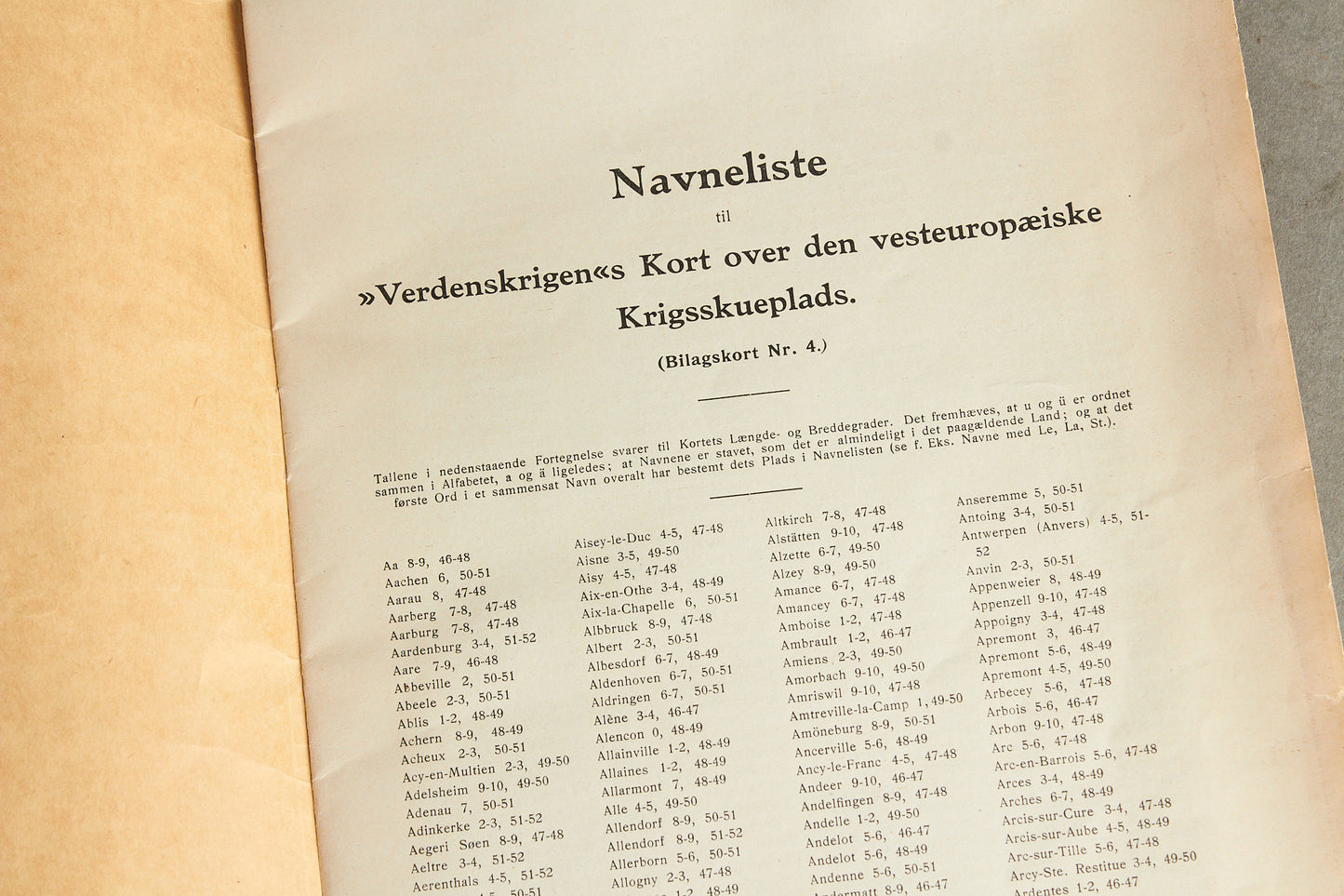 WW2 Dansk Gyldendal "Kort over den Vesteuropæiske Krigsskueplads". Original.