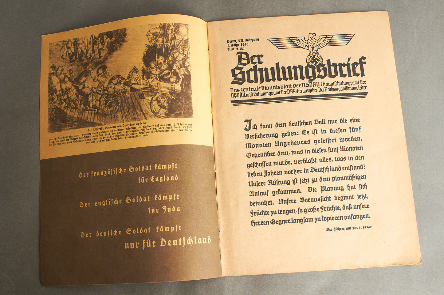 WW2 Tysk NSDAP Blad. Original.