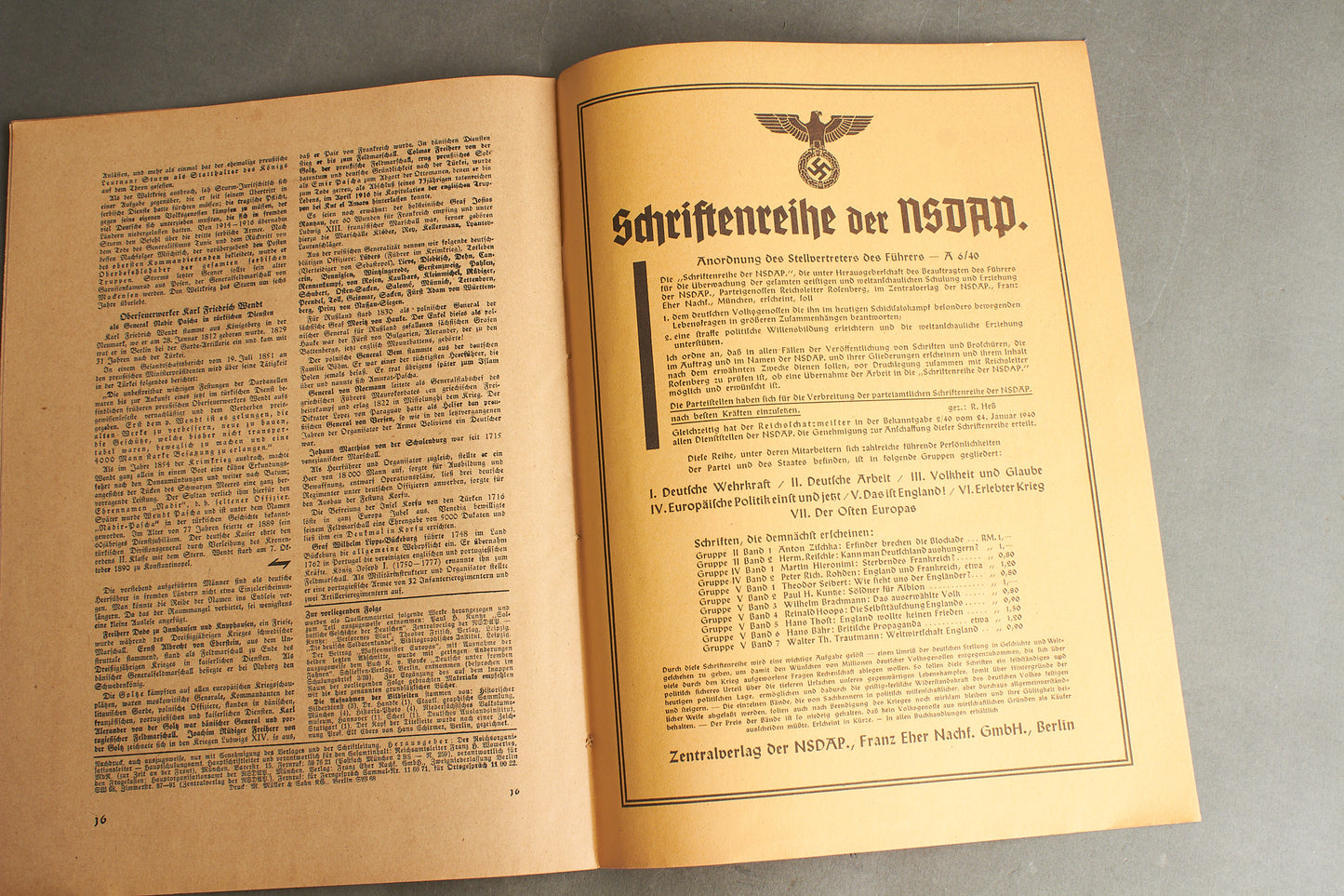 WW2 Tysk NSDAP Blad. Original.