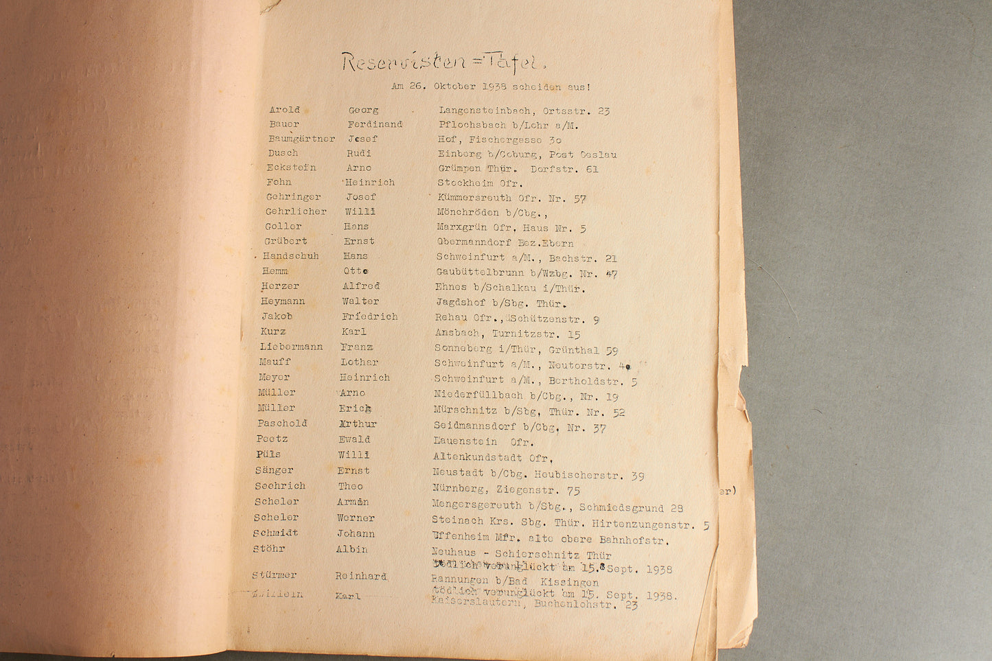 WW2 Tysk "Mindebog" fra Panzer Regiment 4 i 1938. Original.