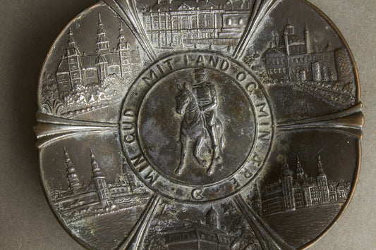 Dansk Kong Christian d. 10 Platte. Ses ikke tit. Original.