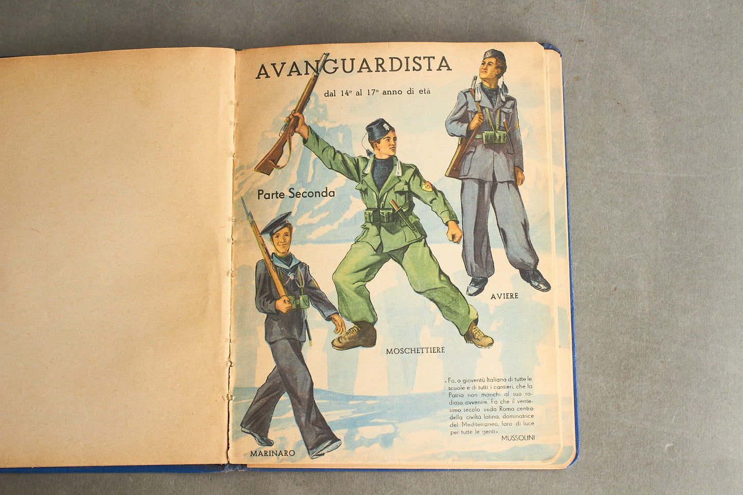 WW2 Italiensk Facist håndbog. Sjælden. Original.