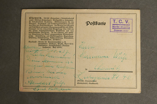 WW2 Tysk Postkort. Original.