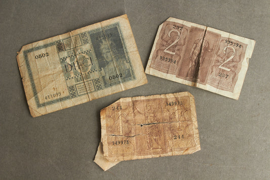 WW2 Italienske Pengesedler. Original.