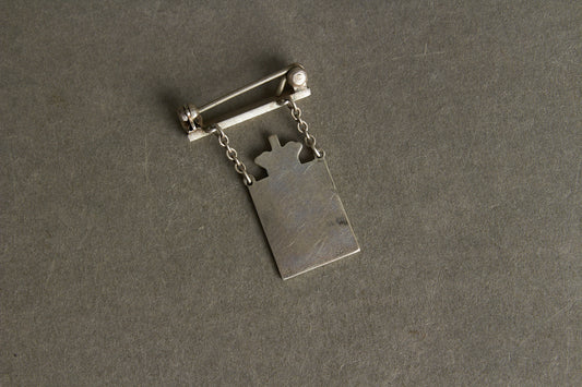 WW2 Dansk Georg Jensen Kongemærke i ægte sølv. Original.