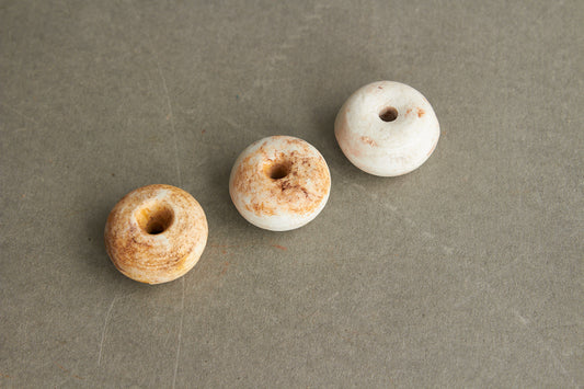 WW2 Tysk 3 stk. Porcelæn kugler til M24 Stavhåndgranat. Original.