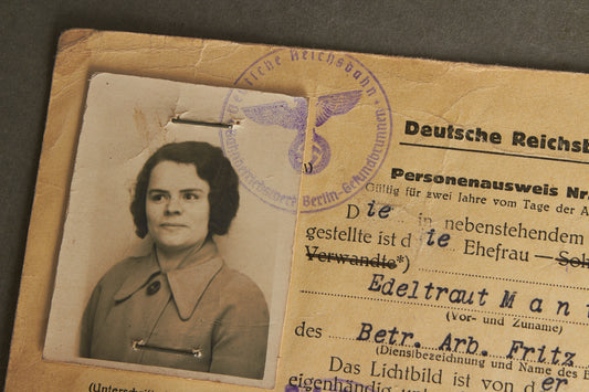 WW2 Tysk Deutsche Reichsbahn Personenausweis. Original.